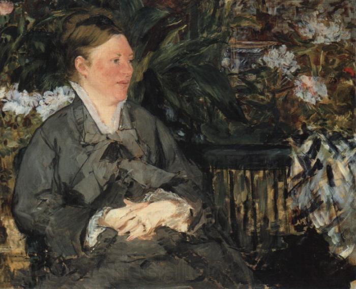 Edouard Manet Mme Manet im Gewachshaus Norge oil painting art